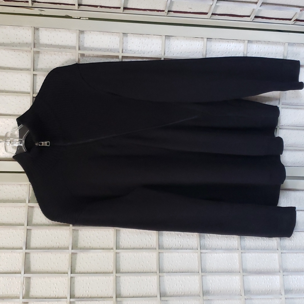 A/X black front zip high neck mens sweater M